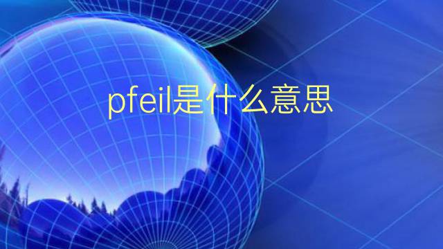 pfeil是什么意思 pfeil的翻译、读音、例句、中文解释