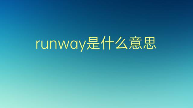 runway是什么意思 runway的翻译、读音、例句、中文解释