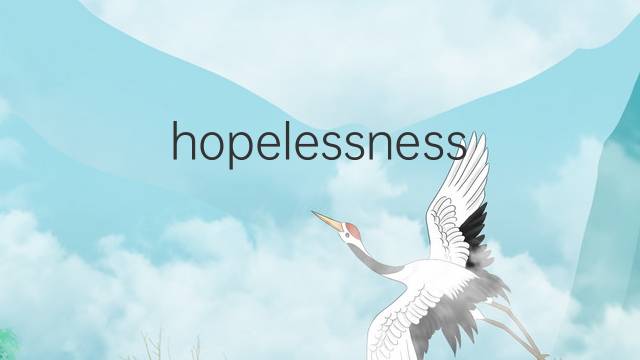 hopelessness是什么意思 hopelessness的翻译、读音、例句、中文解释