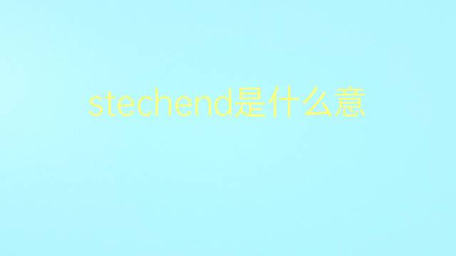 stechend是什么意思 stechend的翻译、读音、例句、中文解释