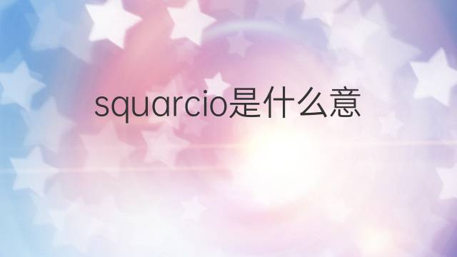 squarcio是什么意思 squarcio的翻译、读音、例句、中文解释