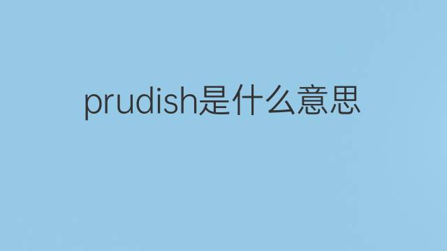 prudish是什么意思 prudish的翻译、读音、例句、中文解释