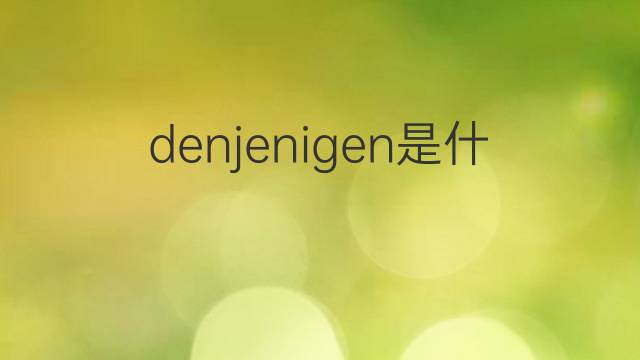 denjenigen是什么意思 denjenigen的翻译、读音、例句、中文解释