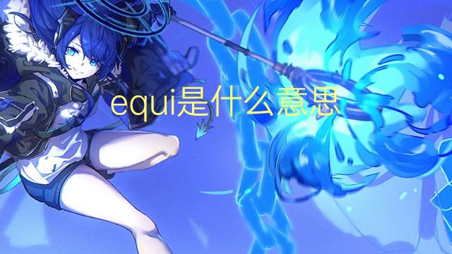 equi是什么意思 equi的翻译、读音、例句、中文解释