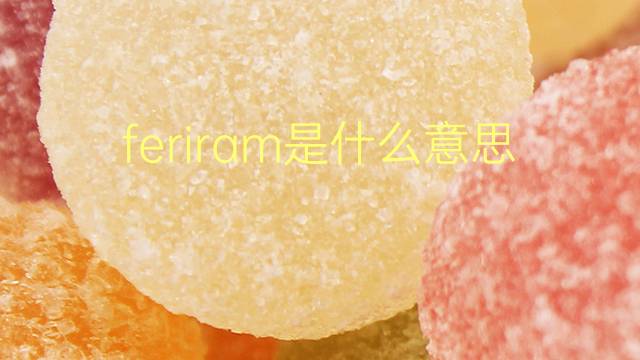 feriram是什么意思 feriram的翻译、读音、例句、中文解释