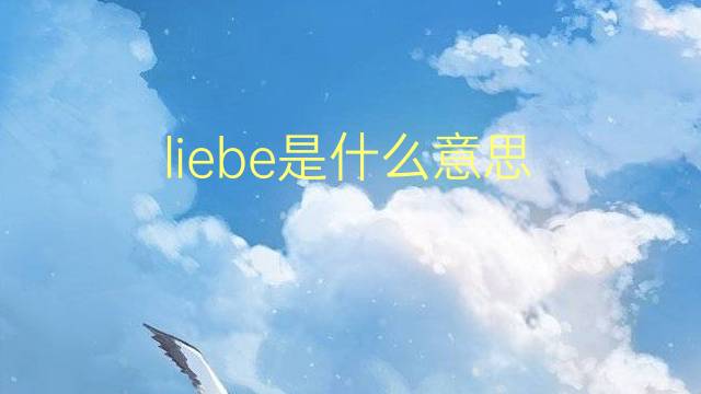 liebe是什么意思 liebe的翻译、读音、例句、中文解释