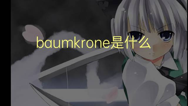 baumkrone是什么意思 baumkrone的翻译、读音、例句、中文解释