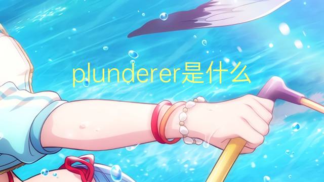 plunderer是什么意思 plunderer的翻译、读音、例句、中文解释