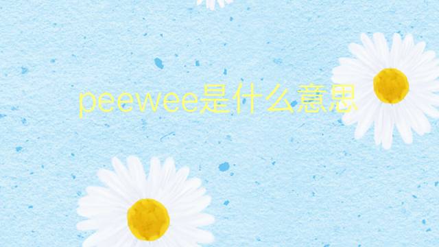 peewee是什么意思 peewee的翻译、读音、例句、中文解释