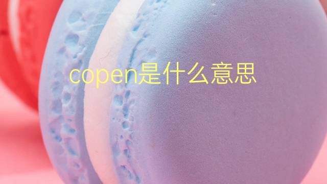 copen是什么意思 copen的翻译、读音、例句、中文解释