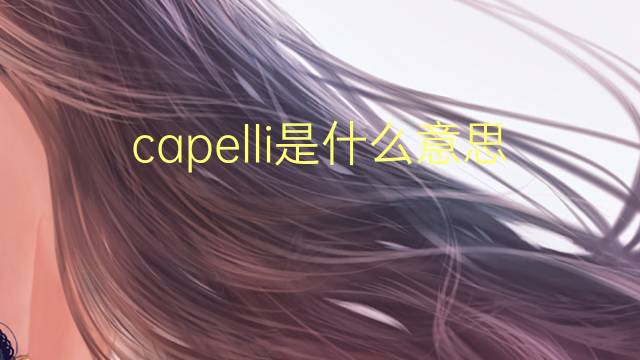 capelli是什么意思 capelli的翻译、读音、例句、中文解释