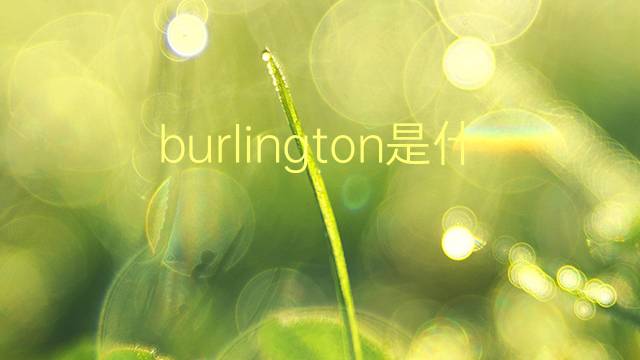 burlington是什么意思 burlington的翻译、读音、例句、中文解释