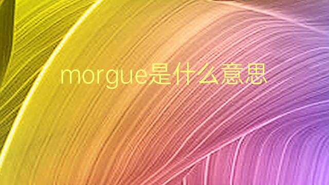 morgue是什么意思 morgue的翻译、读音、例句、中文解释