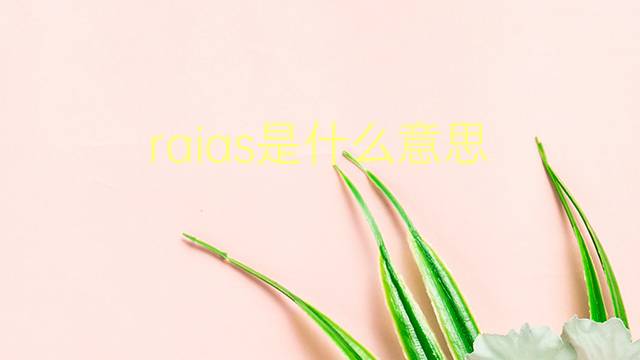 raias是什么意思 raias的翻译、读音、例句、中文解释