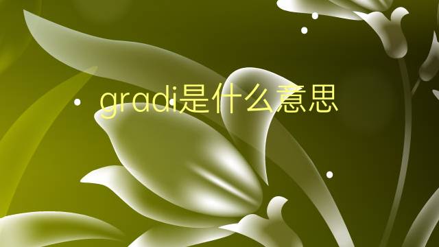 gradi是什么意思 gradi的翻译、读音、例句、中文解释