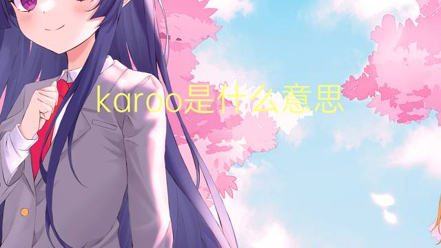 karoo是什么意思 karoo的翻译、读音、例句、中文解释