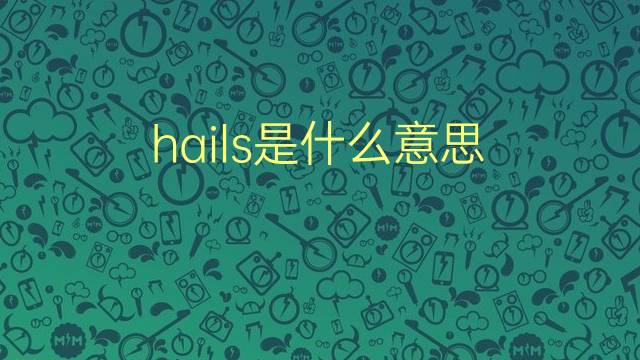 hails是什么意思 hails的翻译、读音、例句、中文解释