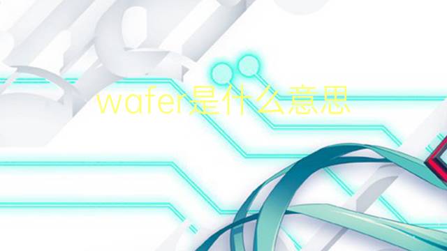 wafer是什么意思 wafer的翻译、读音、例句、中文解释