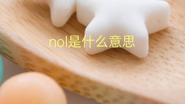 nol是什么意思 nol的翻译、读音、例句、中文解释