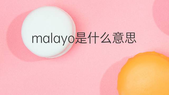 malayo是什么意思 malayo的翻译、读音、例句、中文解释