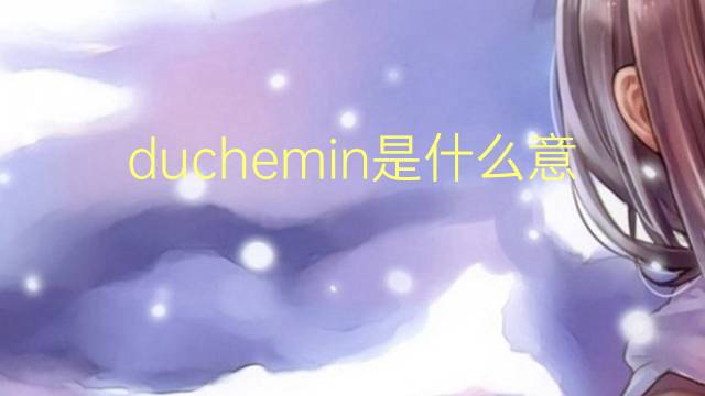 duchemin是什么意思 英文名duchemin的翻译、发音、来源