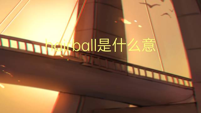 hairball是什么意思 hairball的翻译、读音、例句、中文解释