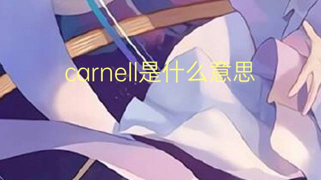 carnell是什么意思 英文名carnell的翻译、发音、来源