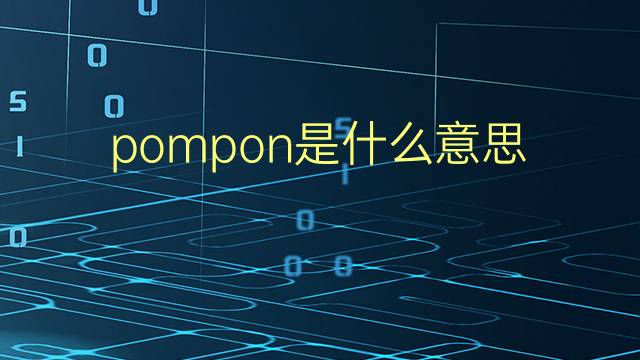 pompon是什么意思 pompon的翻译、读音、例句、中文解释