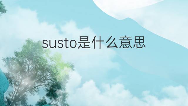 susto是什么意思 susto的翻译、读音、例句、中文解释