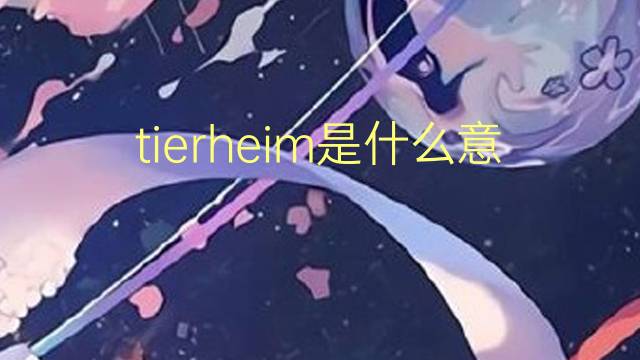 tierheim是什么意思 tierheim的翻译、读音、例句、中文解释