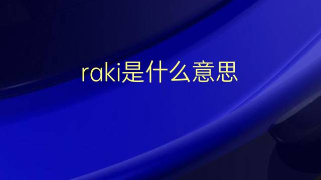 raki是什么意思 raki的翻译、读音、例句、中文解释