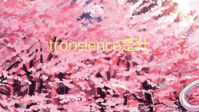 transience是什么意思 transience的翻译、读音、例句、中文解释