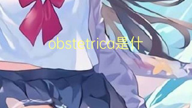 obstetrica是什么意思 obstetrica的翻译、读音、例句、中文解释