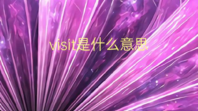 visit是什么意思 visit的翻译、读音、例句、中文解释