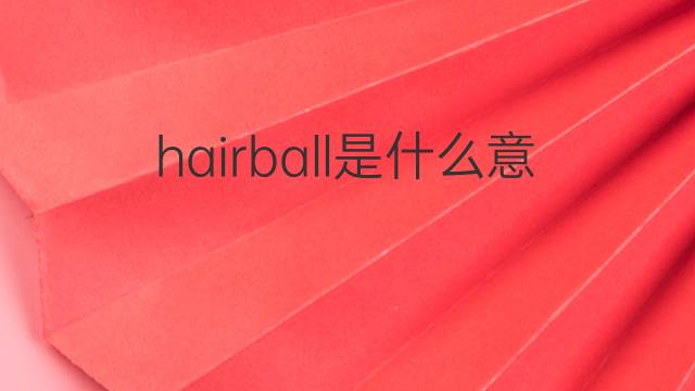 hairball是什么意思 hairball的翻译、读音、例句、中文解释