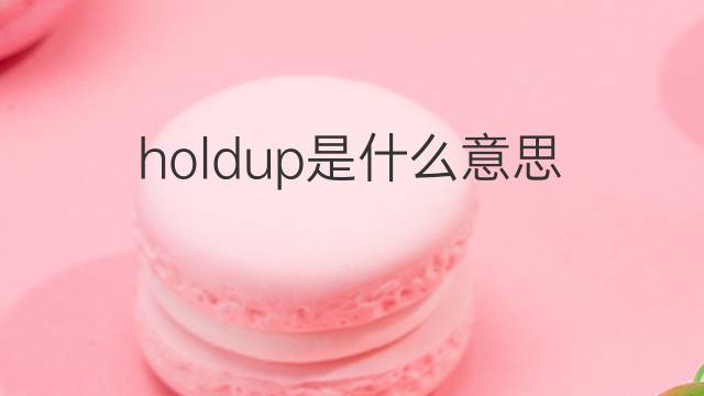 holdup是什么意思 holdup的翻译、读音、例句、中文解释