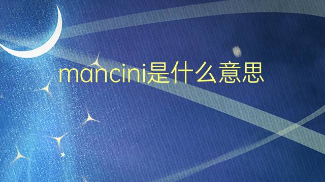 mancini是什么意思 mancini的翻译、读音、例句、中文解释