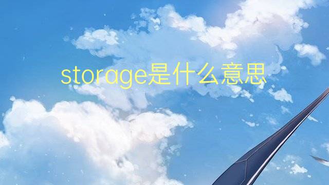 storage是什么意思 storage的翻译、读音、例句、中文解释