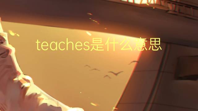 teaches是什么意思 teaches的翻译、读音、例句、中文解释