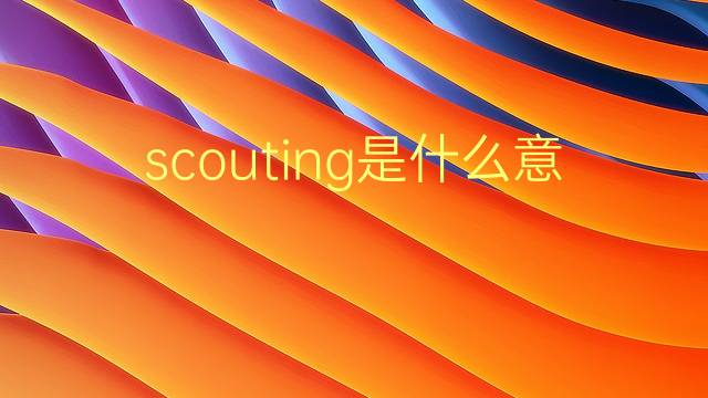 scouting是什么意思 scouting的翻译、读音、例句、中文解释