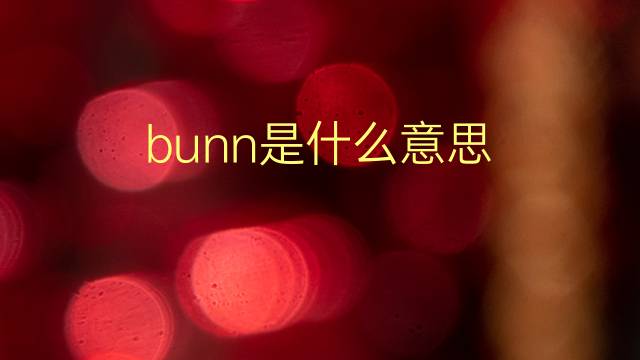 bunn是什么意思 英文名bunn的翻译、发音、来源