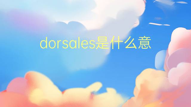 dorsales是什么意思 dorsales的翻译、读音、例句、中文解释