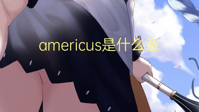 americus是什么意思 americus的翻译、读音、例句、中文解释