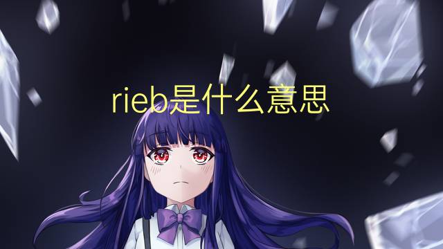 rieb是什么意思 rieb的翻译、读音、例句、中文解释