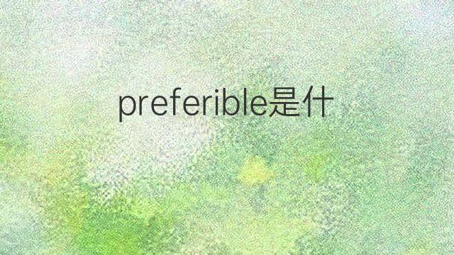 preferible是什么意思 preferible的翻译、读音、例句、中文解释