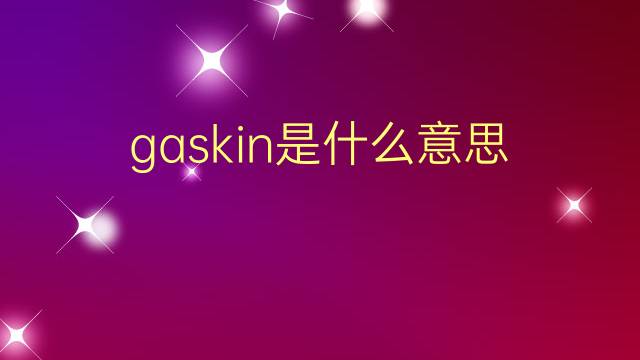 gaskin是什么意思 gaskin的翻译、读音、例句、中文解释