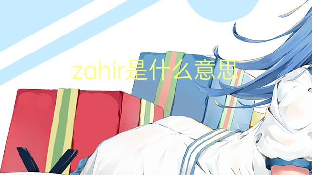 zahir是什么意思 zahir的翻译、读音、例句、中文解释