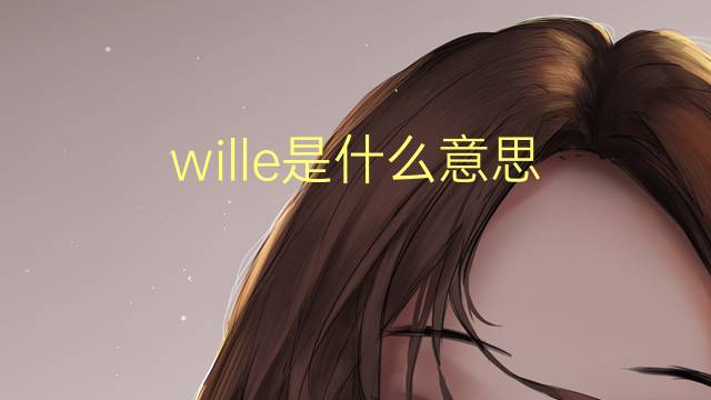 wille是什么意思 wille的翻译、读音、例句、中文解释