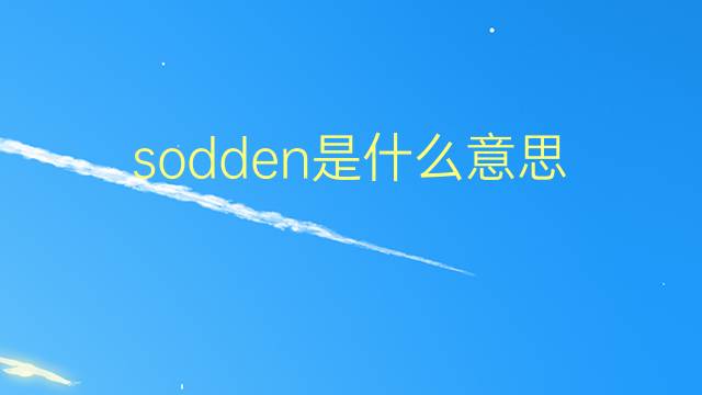 sodden是什么意思 sodden的翻译、读音、例句、中文解释