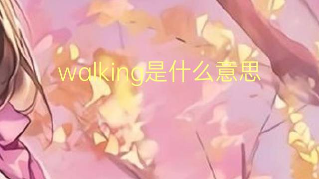 walking是什么意思 walking的翻译、读音、例句、中文解释